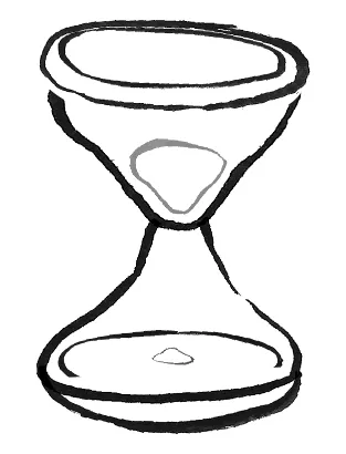 illustration: an hourglass