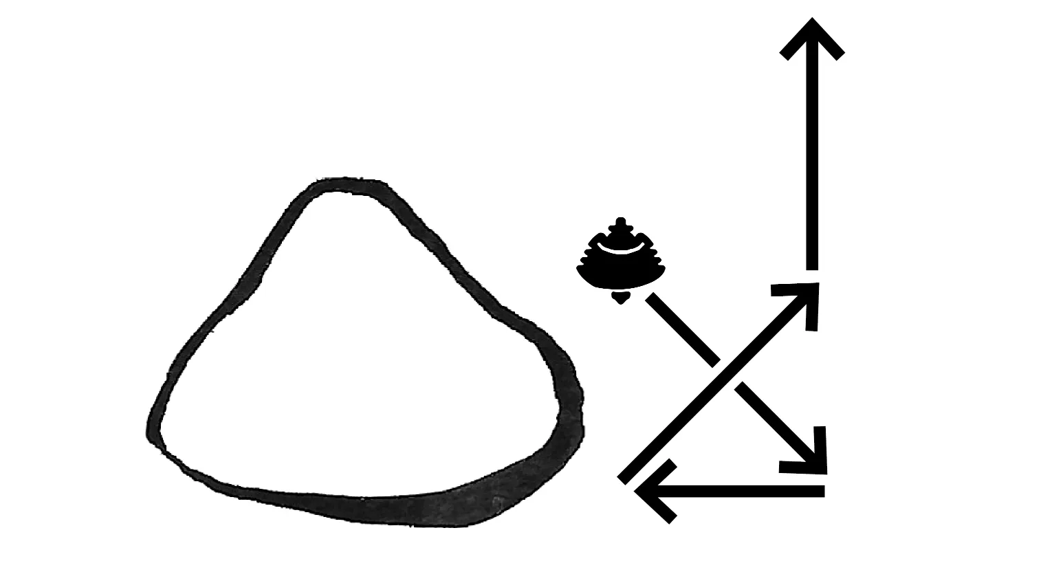 illustration: the Lantern piece and simplified movement diagram